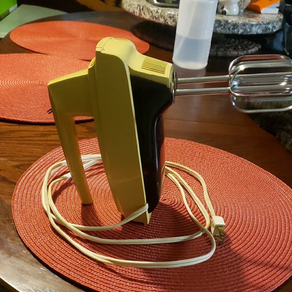 Yellow and Black Hand Mixer